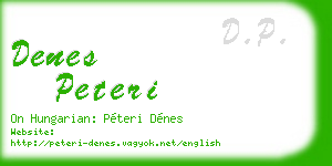 denes peteri business card
